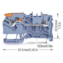 Wago 2-Leiter-Durchgangsklemme TOPJOB S 2102-5204, 2,5mm2, Thermoplast, Blau... WAGO-2102-5204 4055143741866 (Abb. 1)