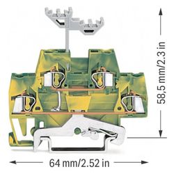 Wago Doppelstockklemme 280 280-517, 2,5mm2, Thermoplast, Grün/Gelb... WAGO-280-517 4045454194338 (Abb. 1)