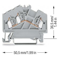 Wago 3-Leiter-Durchgangsklemme 280-641, 2,5mm2, Thermoplast, Grau... WAGO-280-641 4044918325806 (Abb. 1)