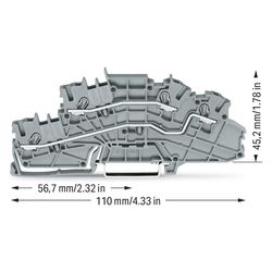 Wago Installationsetagenklemme 2003 2003-6642, 0,25-4mm2, Polyamid, Grau... WAGO-2003-6642 4050821322047 (Abb. 1)