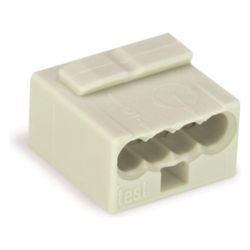 Wago MICRO-Verbindungsdosenklemme 243 243-304, 4-Leiter 0,6-0,8mm, 100V 6A, Lichtgrau... WAGO-243-304 4044918440691 (Abb. 1)
