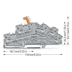 Wago Installationsetagenklemme 2003-6644, 0,25-4mm2, 250V, 20A, Thermoplast, Grau... WAGO-2003-6644 4050821654292 (Abb. 1)