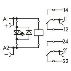 Wago Relaismodul 788-312, 24V DC, 2 Wechsler, 8A, 15x86x86mm, Grau... WAGO-788-312 4055143184137 (Abb. 1)