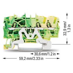 Wago Schutzleiterklemme TOPJOB S 2002-1307, 3-Leiter, 5,2mm, Polyamid, Grün-Gelb... WAGO-2002-1307 4017332999274 (Abb. 1)