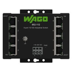 Wago Industrial-ECO-Switch 852-112, 8 Ports 100 Mbit/s, Stahlblech, Schwarz... WAGO-852-112 4045454847586 (Abb. 1)