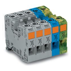 Wago Drehstromset 285-139, 35mm2, 125A, 1000V, Federzuganschluss, Mehrfarbig... WAGO-285-139 4045454584252 (Abb. 1)