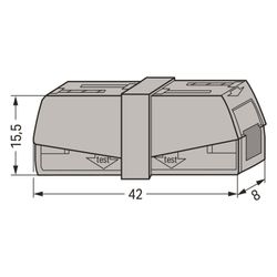 Wago Leuchtenklemme 224-201, 0,5-2,5mm2, 400V, 24A, Grau... WAGO-224-201 4044918818407 (Abb. 1)