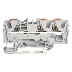 Wago 3-Leiter-Durchgangsklemme 2206 2206-1301, 6mm2 800V 41A, Polyamid, grau... WAGO-2206-1301 4055143712088 (Abb. 1)
