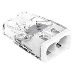 Wago Verbindungsdosenklemme 2273 2273-202, 0,5-2,5mm2, Polycarbonat, Transparent/Weiß... WAGO-2273-202 4050821027843 (Abb. 1)