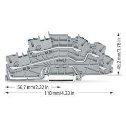Wago Installationsetagenklemme 2003-6646, 250V 20A, Polyamid, Grau... WAGO-2003-6646 4050821322061 (Abb. 1)