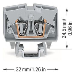 Wago 2-Leiter-Mini-Durchgangsklemme 264-701, 2,5mm2, 800V, 24A, Grau... WAGO-264-701 4044918415354 (Abb. 1)