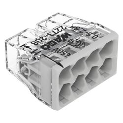 Wago Verbindungsdosenklemme 2273-208, 8-Leiter 0,5-2,5mm2, 450V 24A, Transparent/Grau... WAGO-2273-208 4050821027881 (Abb. 1)