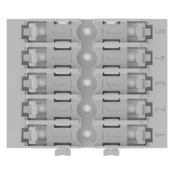 Wago Befestigungsadapter 221-2525, 5-fach, Schraubbefestigung, Polyamid, Grau... WAGO-221-2525 4066966119961 (Abb. 1)