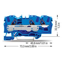Wago Durchgangsklemme TOPJOB S 2006-1304, 800V 41A 7,5x73,3x39,5mm, Polyamid, Blau... WAGO-2006-1304 4017332999694 (Abb. 1)