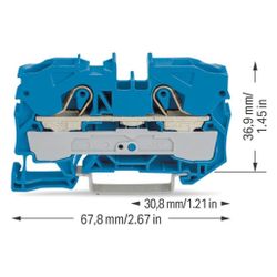 Wago 2-Leiter-Durchgangsklemme TOPJOB S 2010-1204, 10mm2, 800V, 57A, Blau... WAGO-2010-1204 4017332076166 (Abb. 1)