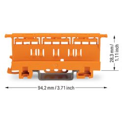Wago Befestigungsadapter 221, für 2- 3- 5-Leiter-Verbindungsklemmen 6mm2, Polyamid, orang... WAGO-221-510 4055143736695 (Abb. 1)