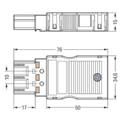 Wago Installationssteckverbinder WINSTA MIDI 770-113 Stecker, 3-polig, 25A, 250V, mit Zug... WAGO-770-113 4044918254083 (Abb. 1)