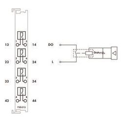 Wago 4-Kanal-Relaisausgang 750-515, 250V, 2A, 100x12x67,8mm... WAGO-750-515 4055143512831 (Abb. 1)