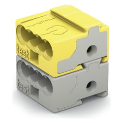 Wago 4-Leiter-Buchsenklemme 243 243-212, 0,6-0,8mm, Polyamid, Lichtgrau/Gelb... WAGO-243-212 4044918441407 (Abb. 1)