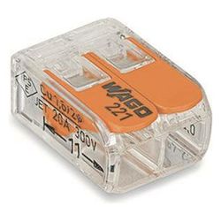 Wago Verbindungsklemme 221 221-412, 0,14-4mm2, 2-Leiter, Transparent/Orange... WAGO-221-412 4050821808435 (Abb. 1)