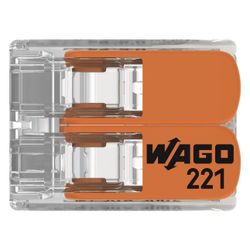 Wago Verbindungsklemme 221 221-612, 0,5-6mm2, Polycarbonat, Transparent/Orange... WAGO-221-612 4055143704168 (Abb. 1)