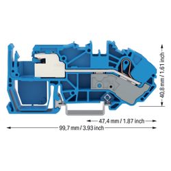 Wago N-Trennklemme TOPJOB S 2016-7714, 16mm2, 250V, 76A, 12x99,7x40,8mm, Polyamid, Blau... WAGO-2016-7714 4045454685300 (Abb. 1)