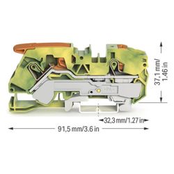 Wago Schutzleiterklemme TOPJOB S 2116-5207, 16mm2, 91,5x12x36,9mm, Polyamid, Grün/Gelb... WAGO-2116-5207 4055143754453 (Abb. 1)