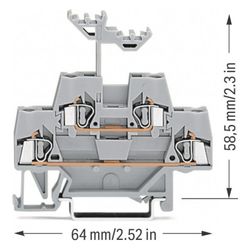 Wago Doppelstockklemme 280 280-519, 2,5mm2, 500V, 20A, Thermoplast, Grau... WAGO-280-519 4050821293583 (Abb. 1)