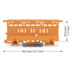 Wago Befestigungsadapter 221, für 2- 3- 5-Leiter-Verbindungsklemmen 6mm2, Polyamid, orang... WAGO-221-510 4055143736695 (Abb. 1)