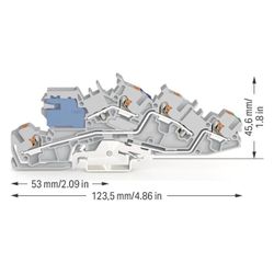 Wago Installationsetagenklemme 2205 2205-7641, 250V 35A, Polyamid, grau... WAGO-2205-7641 4066966165203 (Abb. 1)