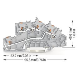 Wago Installationsetagenklemme 2203 2203-7642, 400V 31A, Polyamid, Grau... WAGO-2203-7642 4066966121933 (Abb. 1)