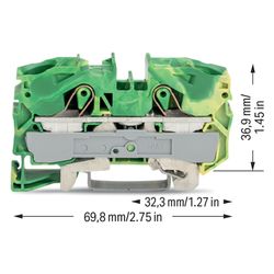 Wago 2-Leiter-Schutzleiterklemme TOPJOB S 2016-1207, 16mm2, Polyamid, Grün/Gelb... WAGO-2016-1207 4017332076654 (Abb. 1)