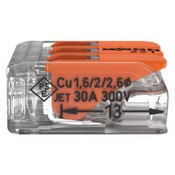 Wago Verbindungsklemme 221-613, 0,5-6mm2, Polycarbonat, Transparent... WAGO-221-613 4055143715416 (Abb. 1)
