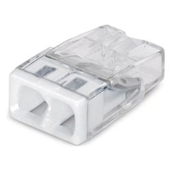 Wago Verbindungsdosenklemme 2273 2273-202, 0,5-2,5mm2, Polycarbonat, Transparent/Weiß... WAGO-2273-202 4050821027843 (Abb. 1)