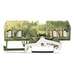 Wago 4-Leiter-Schutzleiterklemme 280 280-837, 2,5mm2, 5x75x28mm, Federzuganschluss, Grün/... WAGO-280-837 4045454100155 (Abb. 1)