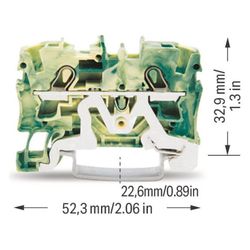 Wago 2-Leiter-Schutzleiterklemme TOPJOB S 2004-1207, 0,5-6mm2, Thermoplast, Grün/Gelb... WAGO-2004-1207 4017332071345 (Abb. 1)