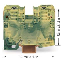 Wago 2-Leiter-Schutzleiterklemme 285, 6-35mm2, 16x86x63mm, Grün/Gelb, 285-137... WAGO-285-137 4066966247923 (Abb. 1)