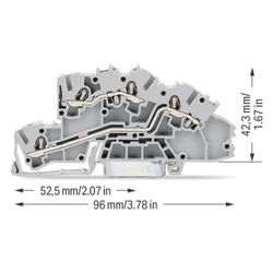 Wago Installationsetagenklemme 2003-7642 L/L, 0,25-4mm2, 400 V, 32 A, Grau... WAGO-2003-7642 4044918925594 (Abb. 1)