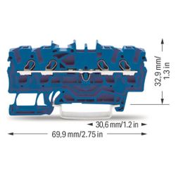 Wago 4-Leiter-Durchgangsklemme TOPJOB S 2002-1404, 0,25-4mm2, Polyamid, Blau... WAGO-2002-1404 4017332999304 (Abb. 1)