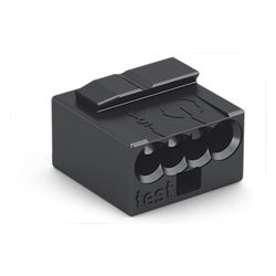 Wago Verbindungsdosenklemme 243 243-204, 4-Leiter 0,6-0,8mm, Dunkelgrau... WAGO-243-204 4044918440585 (Abb. 1)