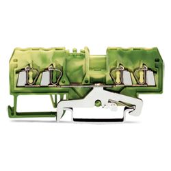 Wago 4-Leiter-Schutzleiterklemme 280 280-837, 2,5mm2, 5x75x28mm, Federzuganschluss, Grün/... WAGO-280-837 4045454100155 (Abb. 1)