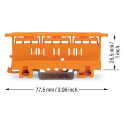 Wago Befestigungsadapter Serie 221 221-500, 4 mm2, Tragschiene 35/Schraubbefestigung, Pol... WAGO-221-500 4055143421942 (Abb. 1)