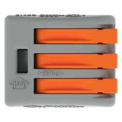 Wago Verbindungsklemme 222 222-413, 3-Leiter, 0,08-4mm2, 400V, 32A, Grau... WAGO-222-413 4017332955676 (Abb. 1)