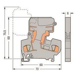Wago 2-Leiter-Sicherungsklemme 281 281-611, 800V 10A 4mm2, Polyamid, Grau... WAGO-281-611 4045454614591 (Abb. 1)