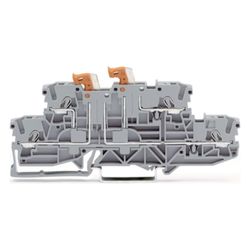 Wago Doppelstock-Doppeltrennklemme 2002-2951, 400V 16A, 0,25-4mm2, 5,2x108x42mm, Grau... WAGO-2002-2951 4055143875196 (Abb. 1)