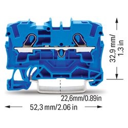 Wago 2-Leiter-Durchgangsklemme TOPJOB S 2004-1204, 4mm2, 800V, 32A, Blau... WAGO-2004-1204 4017332071086 (Abb. 1)