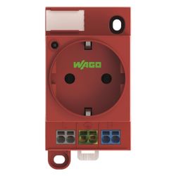 Wago Schaltschrank-Steckdose 709-583, 250V 16A, Polyamid, Rot... WAGO-709-583 4055143718301 (Abb. 1)