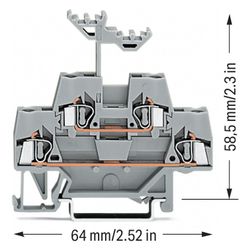 Wago Doppelstockklemme 280 280-519, 2,5mm2, 500V, 20A, Thermoplast, Grau... WAGO-280-519 4050821293583 (Abb. 1)