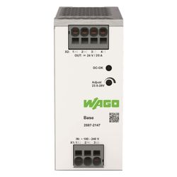 Wago Primär getaktete Stromversorgung Base 24V 20A, 480W, 56x125x138mm, IP20... WAGO-2587-2147 4066966626698 (Abb. 1)