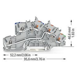 Wago Installationsetagenklemme 2203-7546, 400V 31A 5,2mm, Grau... WAGO-2203-7546 4066966122008 (Abb. 1)